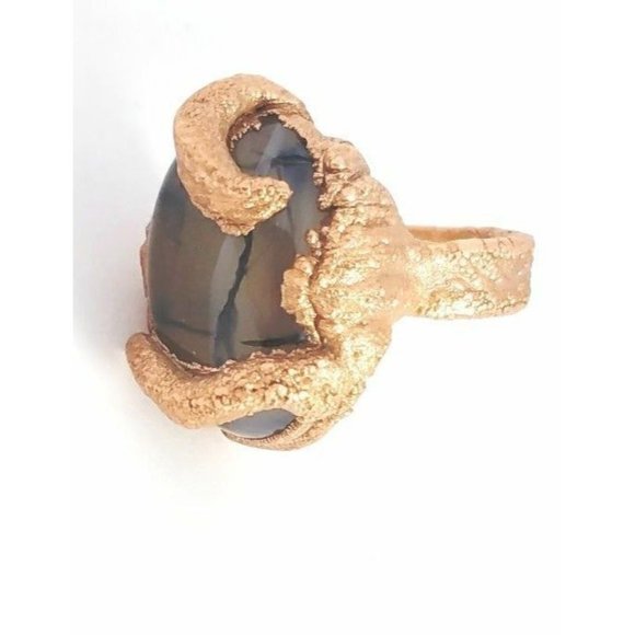 Tentacle copper agate Ring size 6.5 fantasy ring - Picture 3 of 12